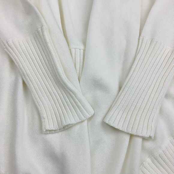 Cache Open Front Cardigan Sweater Cotton Modal Cashmere Women's XS Ivory Cream - Picture 7 of 10